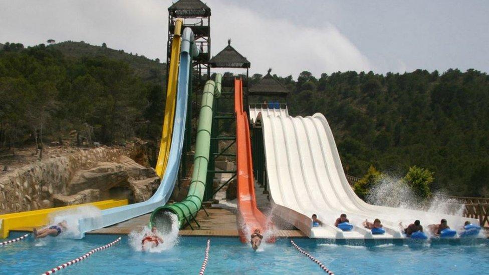 Water slides in Aqualandia including Splash