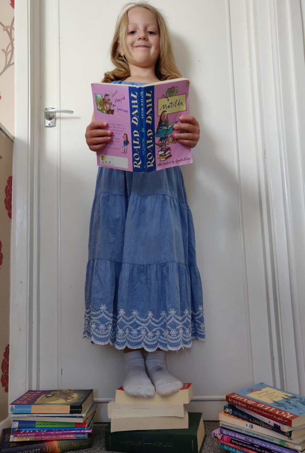 6 year old Freya from Worthing as Matilda