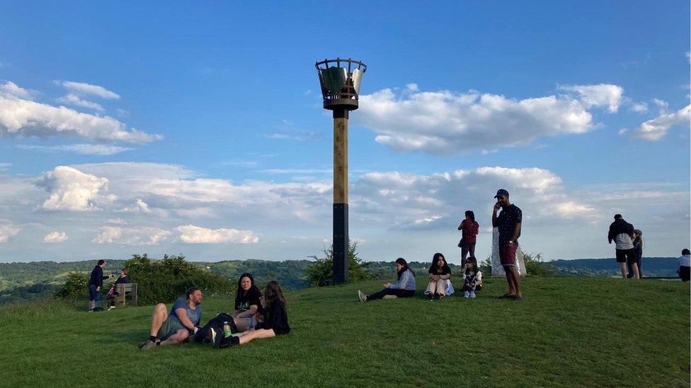 Robinswood Hill beacon in Gloucestershire