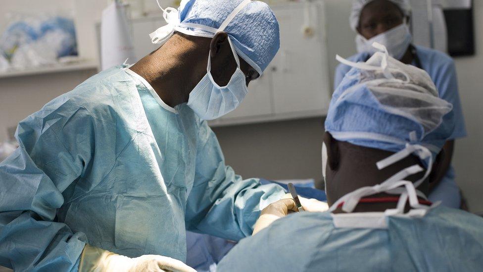 Inside an operating theatre