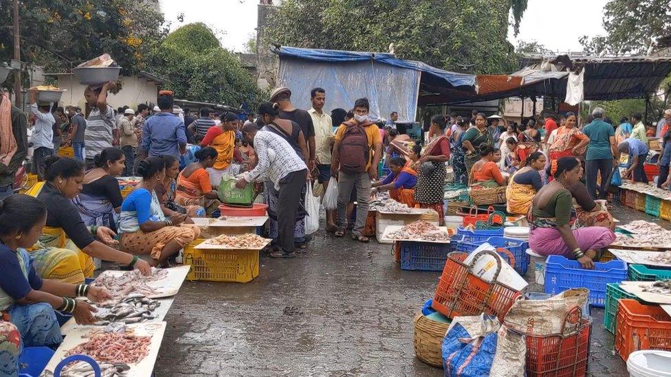 A fish market in Mumbai