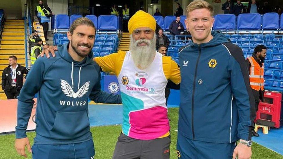 Manny Singh Kang with Ruben Neves and Nathan Collins