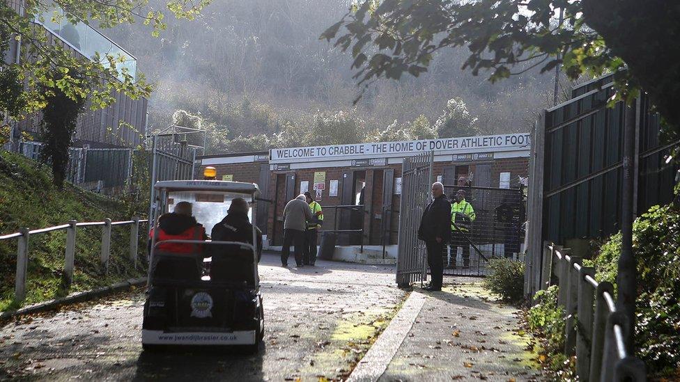 Fans arriving at Crabble