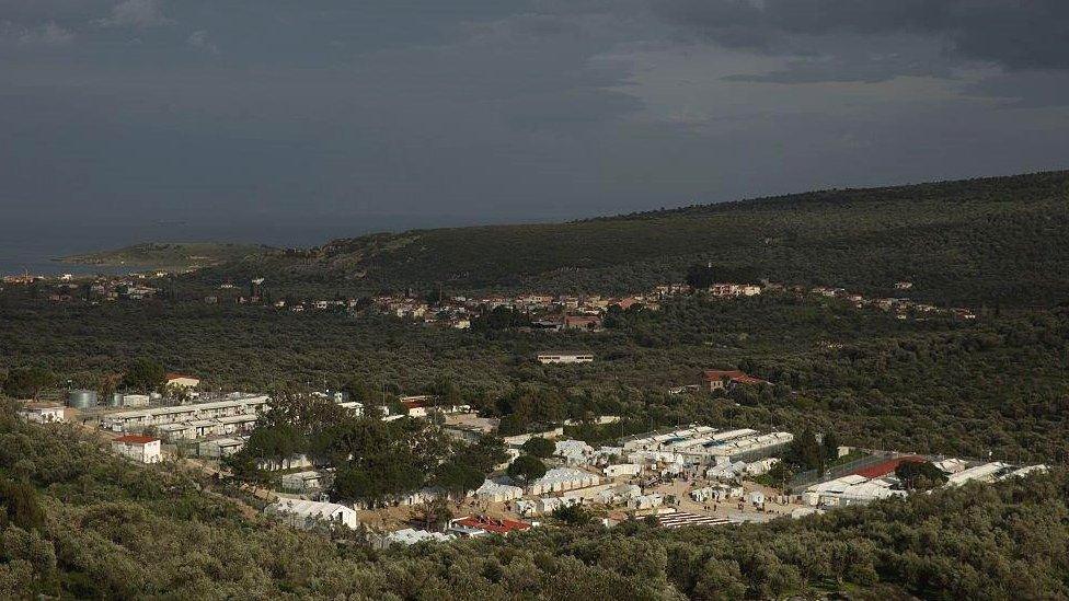 Moria Refugee Camp on Greek island of Lesbos