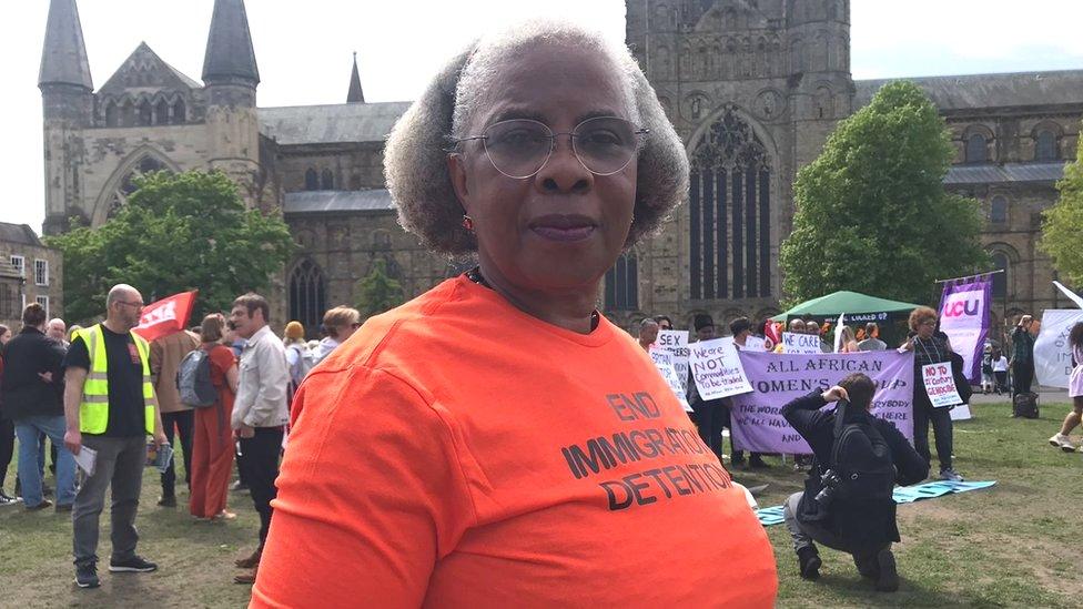 Demonstration on Palace Green in Durham City