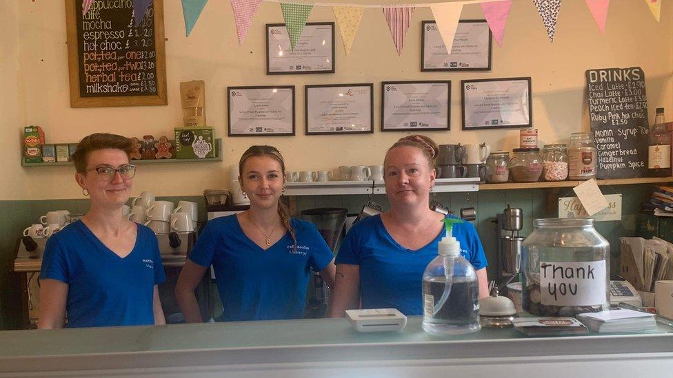 Staff at Caffi Sosban