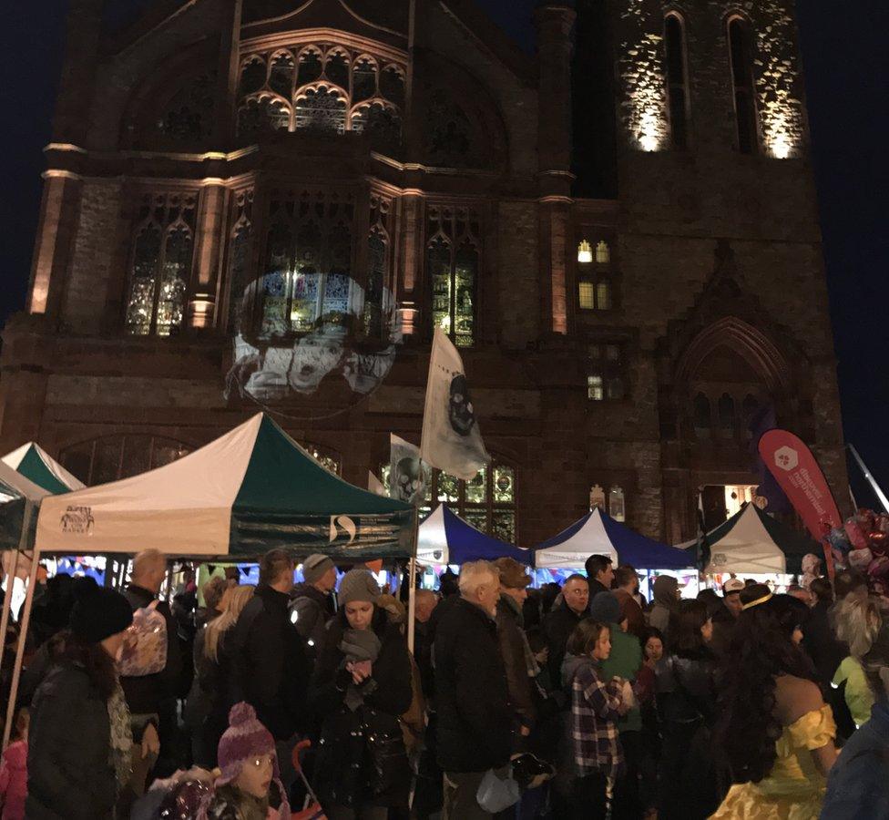 The Halloween celebrations are in full swing under the Guildhall