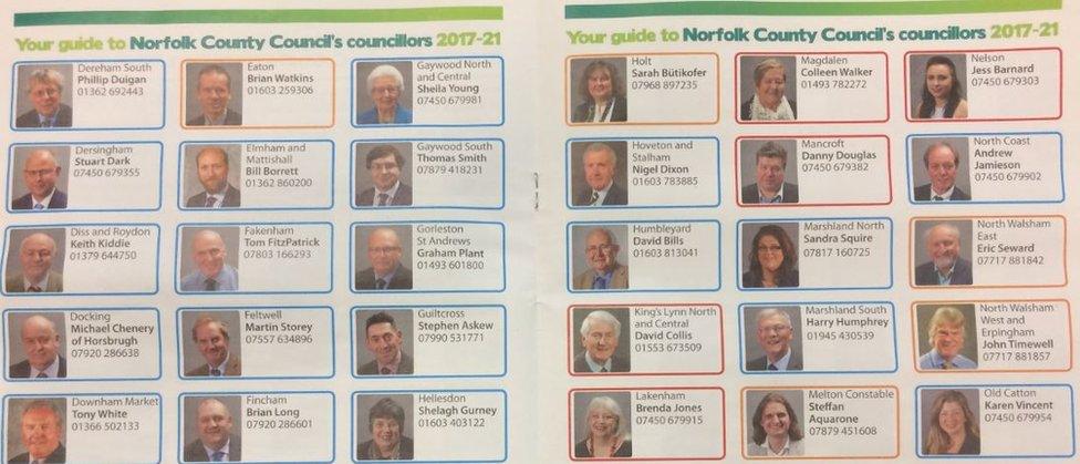 Page from council magazine
