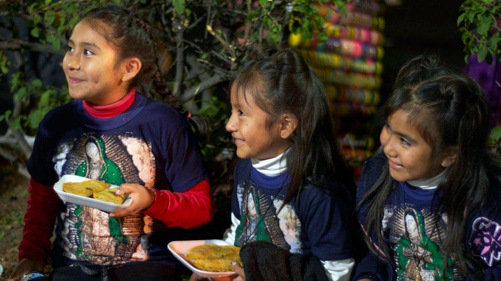 Children at the pilgrimage on 11 December 2023