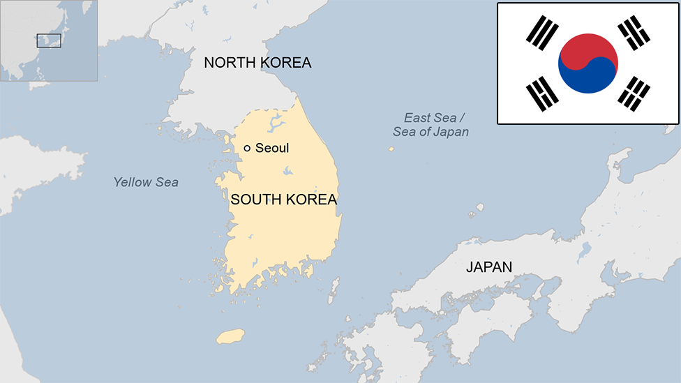 map of South Korea