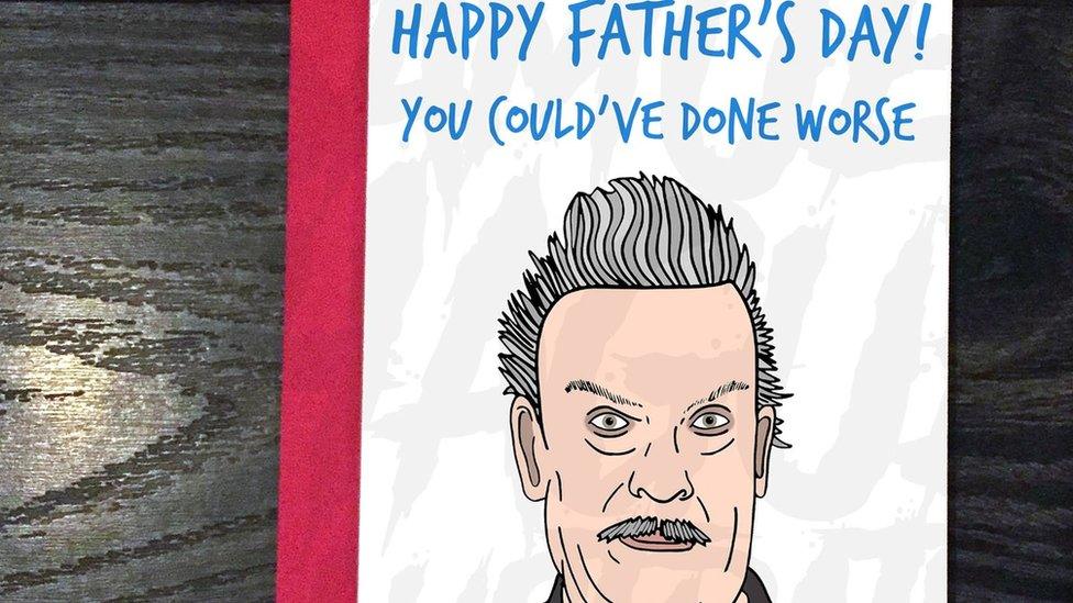 A Father's Day card depicting Josef Fritzl