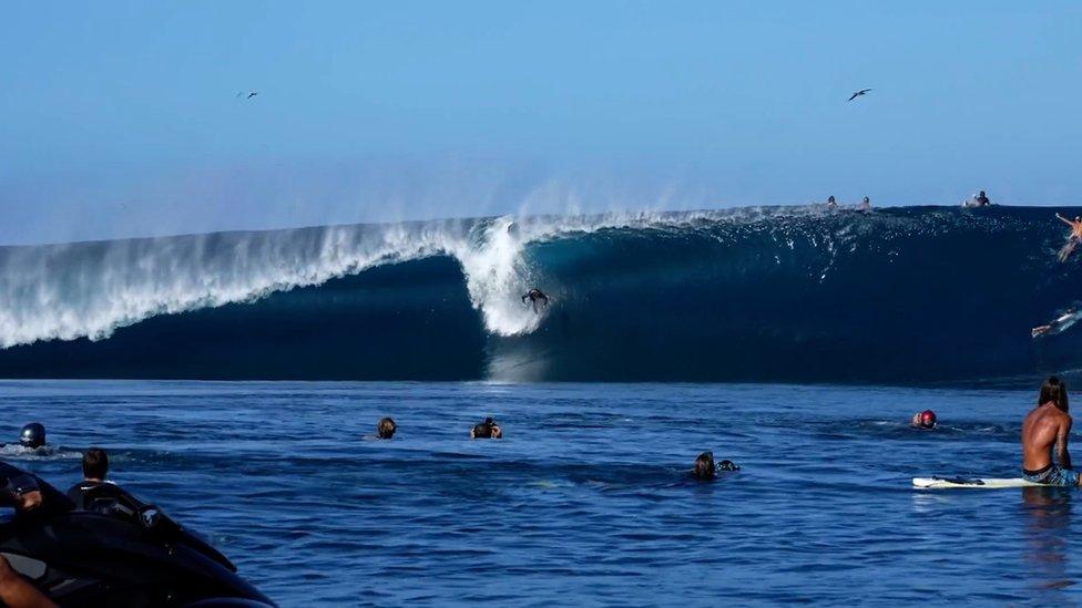 Tom Lowe at Teahupo'o