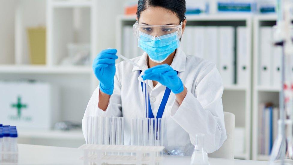 Scientist working in a lab