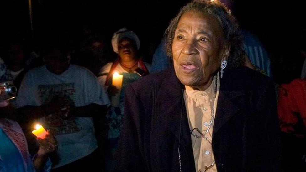 Amelia Boynton Robinson, a veteran US civil-rights activist