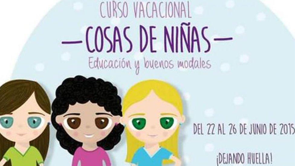 Pontifical Bolivarian University advert from 2015, plugging its "Girls' things" summer school