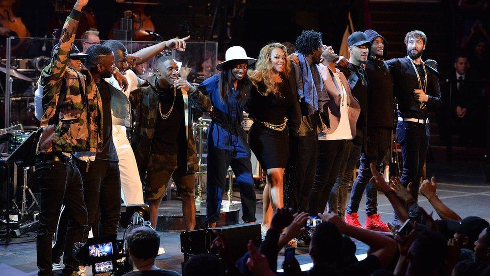 The full line-up take a bow