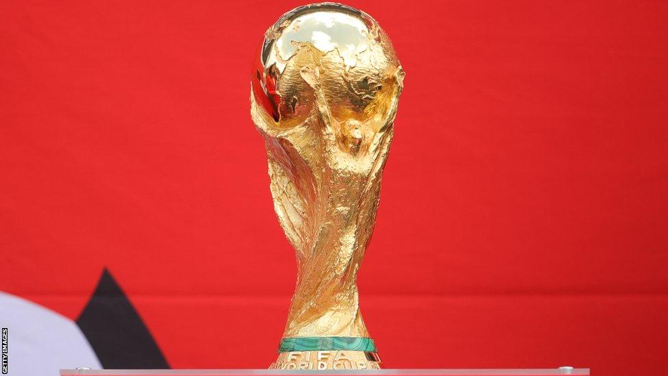 The World Cup trophy