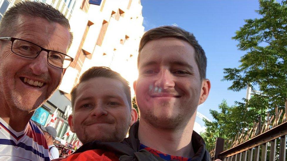 John, Ryan and Joe Carter at Wembley