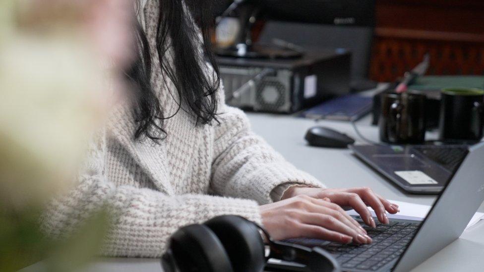 A woman at Ukraine's headquarters for the Treatment of Prisoners of War