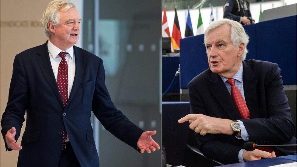 David Davis and Michel Barnier