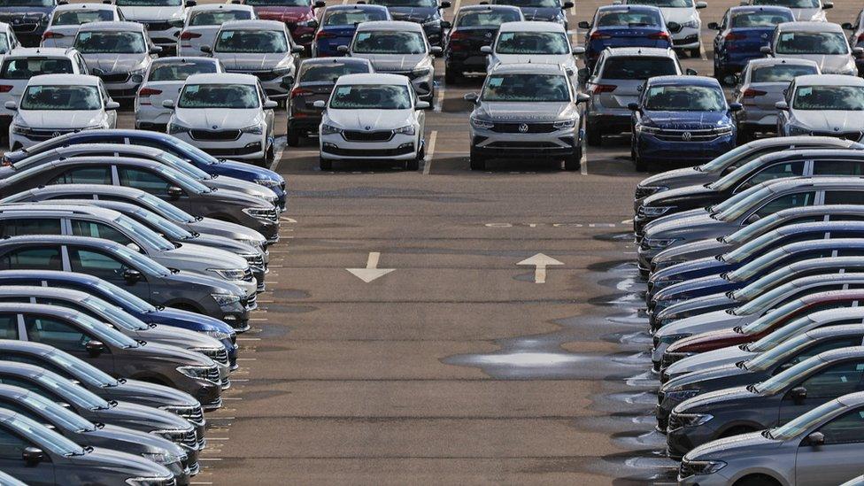 Cars in a car park