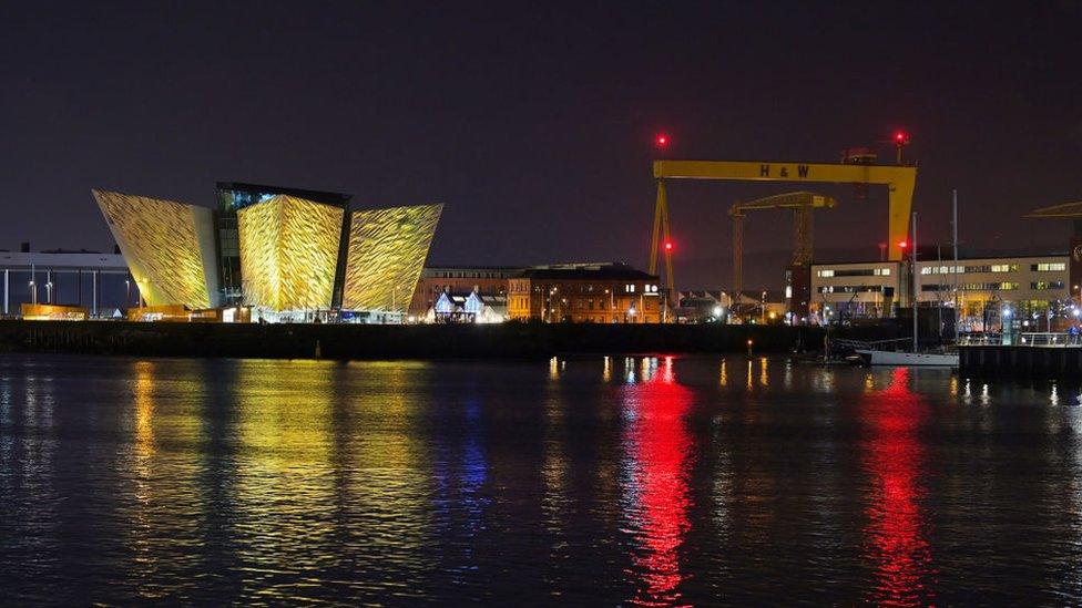 Titanic Belfast and the Harland and Wolff cranes