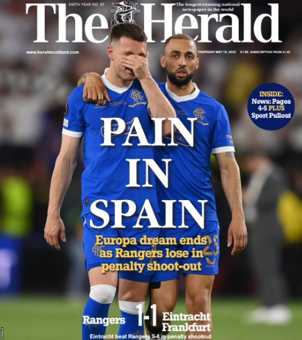 Front page of the Herald on 19 May 2022