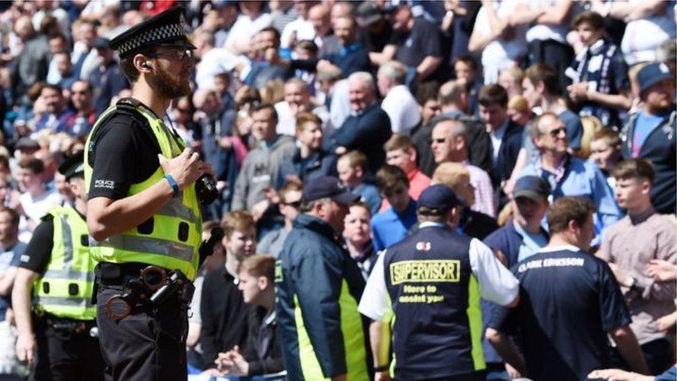 police and football fans