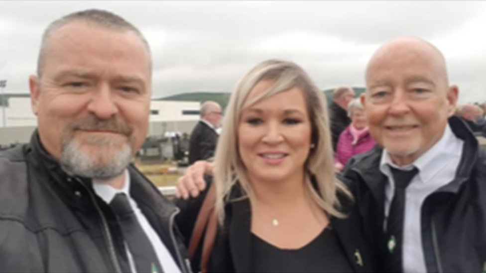 Michelle O'Neill was criticised after photos from the funeral appeared on social media