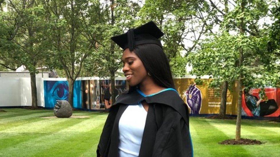 Victoria Azubuike in graduation gown