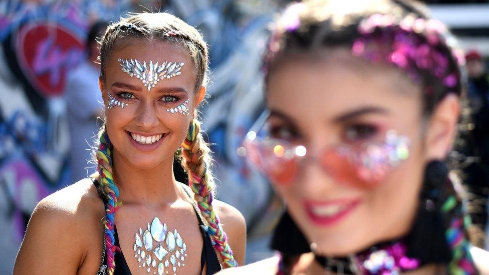 Revellers at carnival