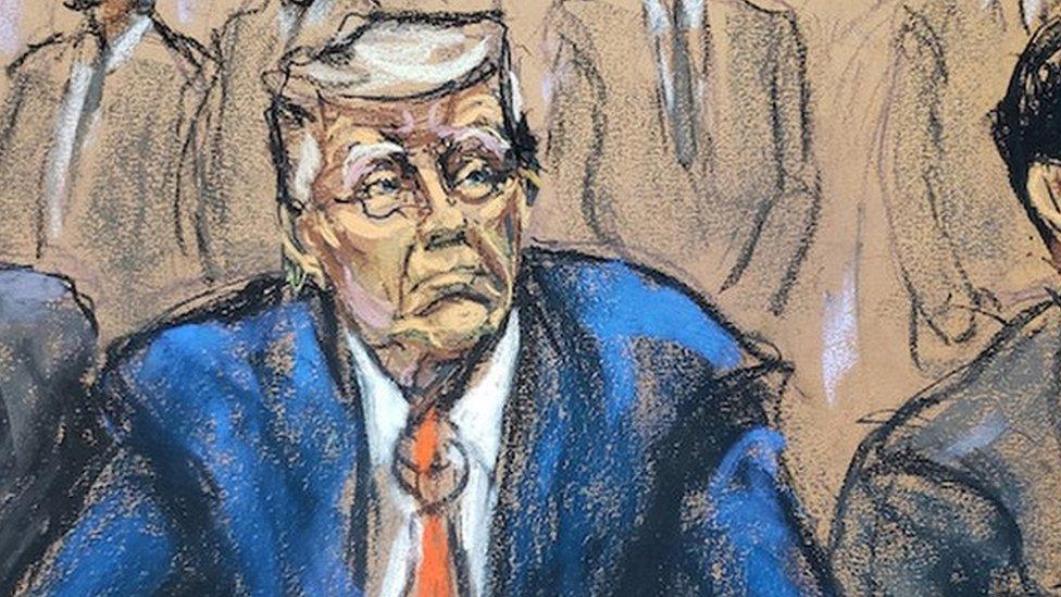 Trump in court