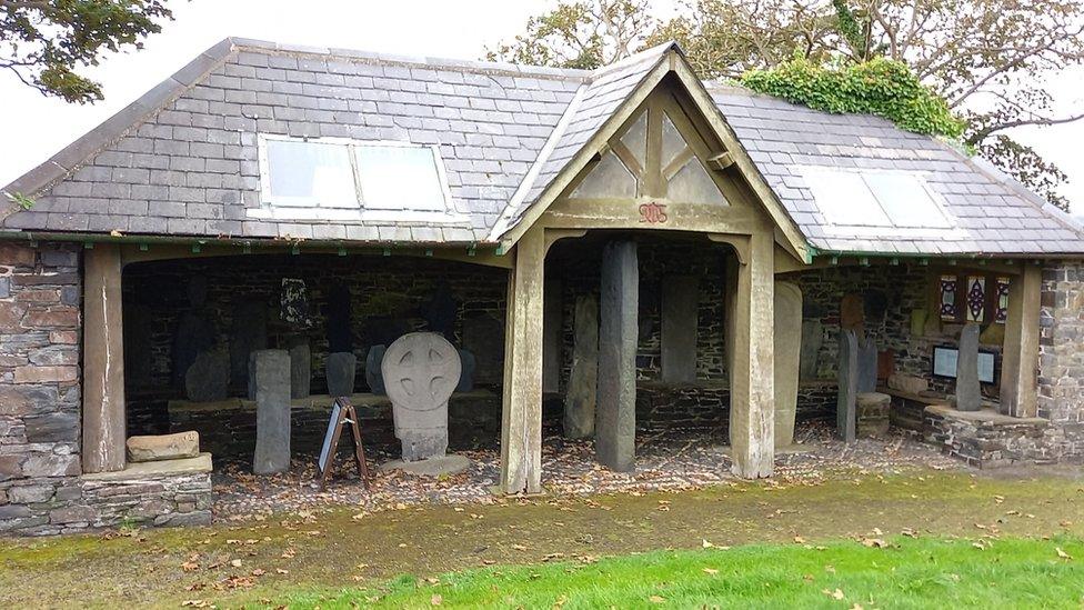 Medieval crosses at Kirk Maughold