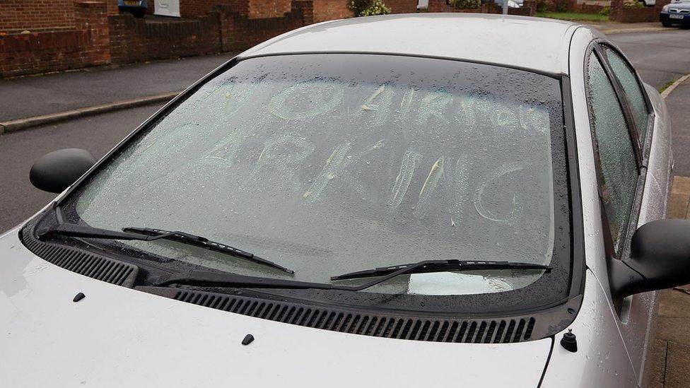 Vandalised car