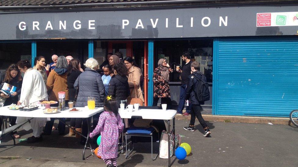 Dozens of people turned out to Cardiff together: One love