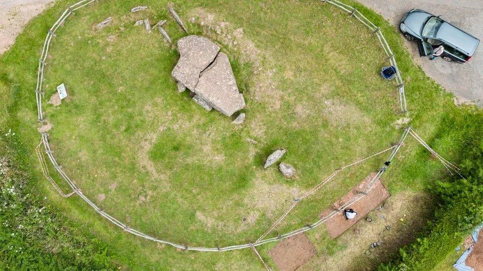 Excavation site of Arthur's stone