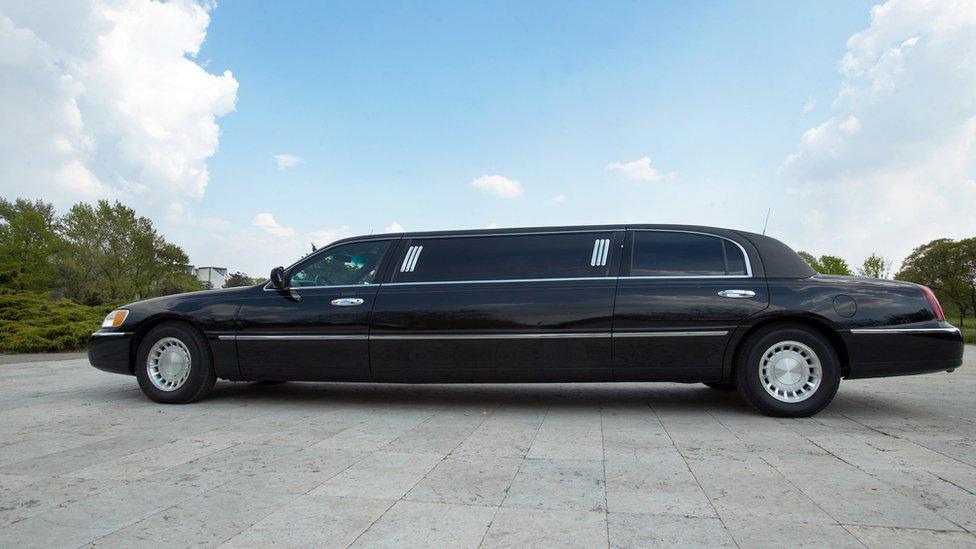 Stock image of a limousine