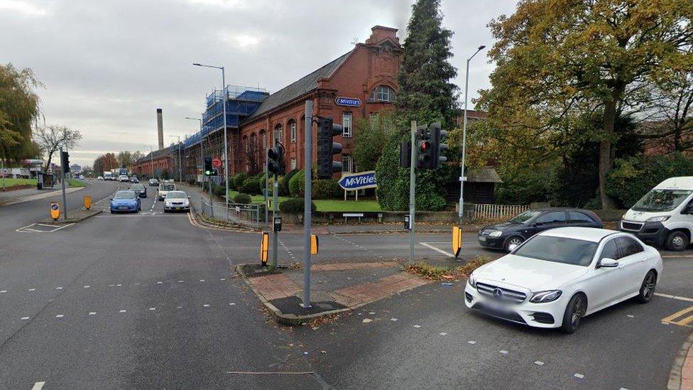 Wellington Road North, near the Crossley Road junction