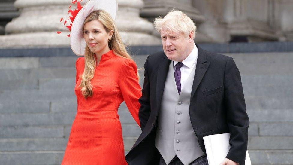 Boris Johnson and Carrie Johnson.