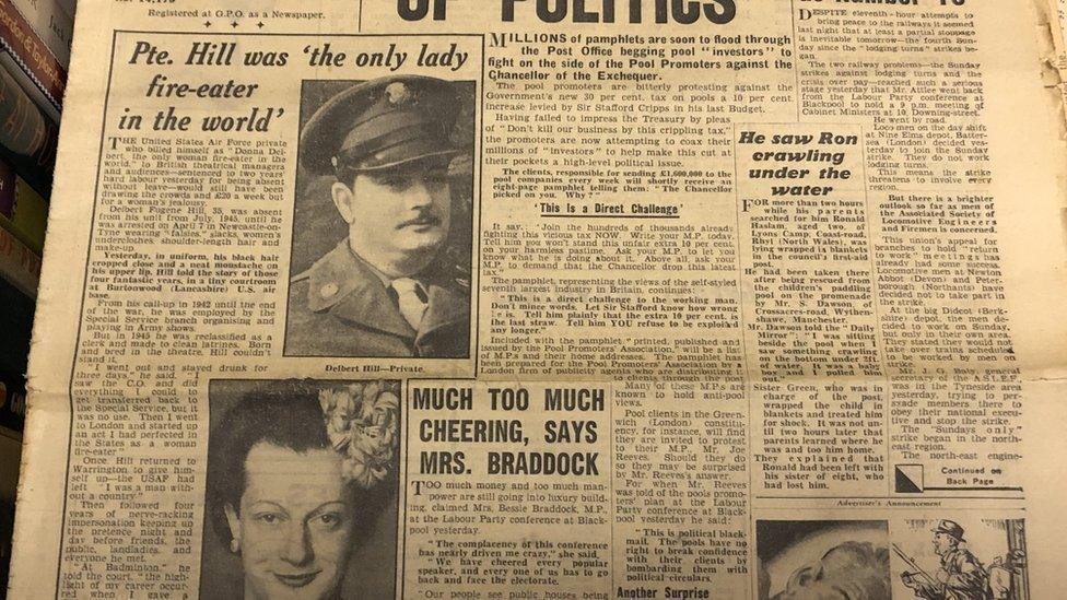 An article in the Daily Mirror in 1949