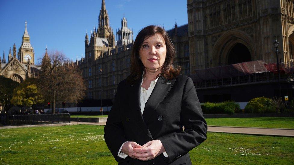 dame-rachel-de-souza-outside-parliament.