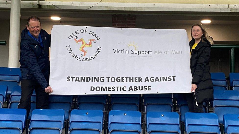 Kevin Maitland of the IOMFA and Amber Oakley of Victim Support