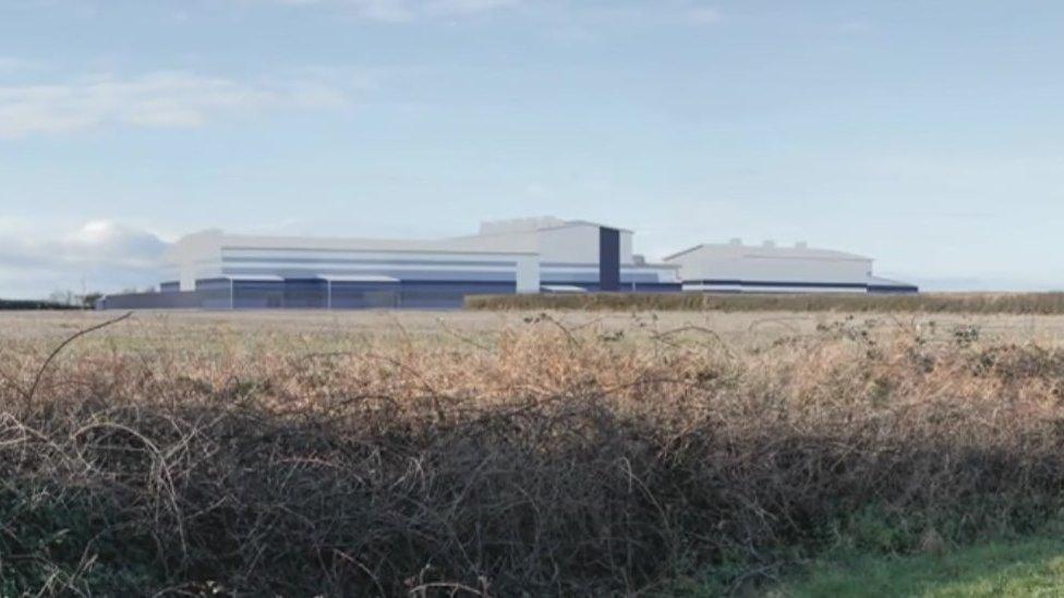 An artist's impression of the substation at Solent Airport