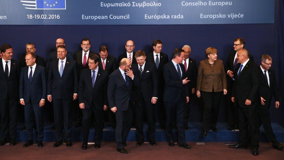 EU leaders at February's European Council summit