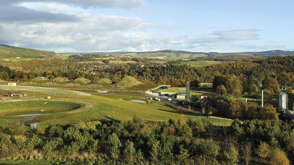 Aerial view of the new Distillery.