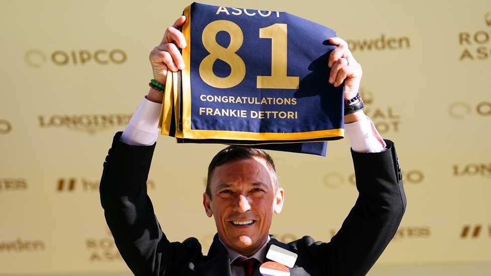 Frankie Dettori celebrated 81 wins at Royal Ascot in June