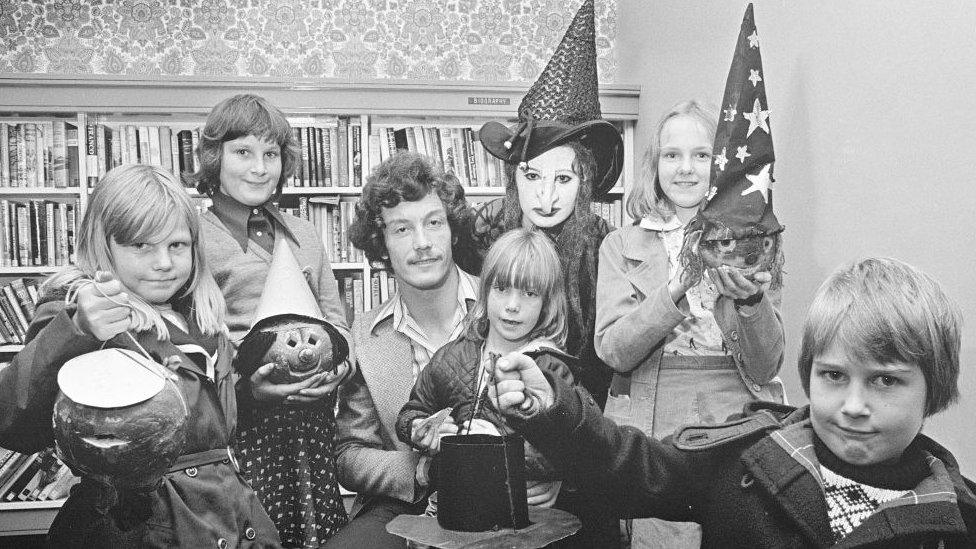 Children at a turnip lantern competition