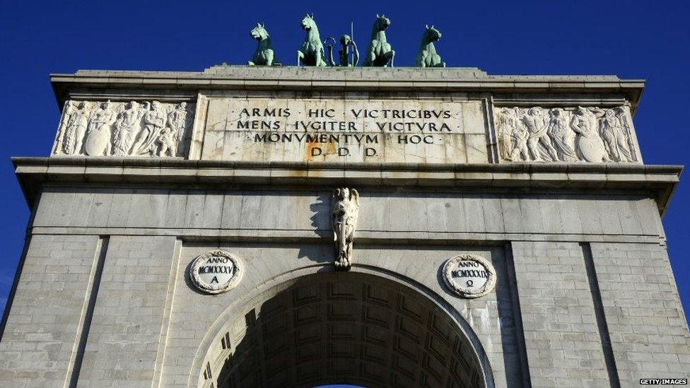 Franco had the Arco de la Victoria erected as a tribute to his Nationalist army's victory over Republicans