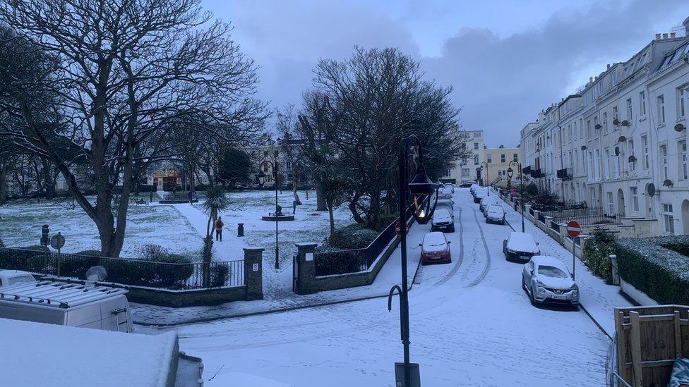 Snow at Derby Square, Douglas