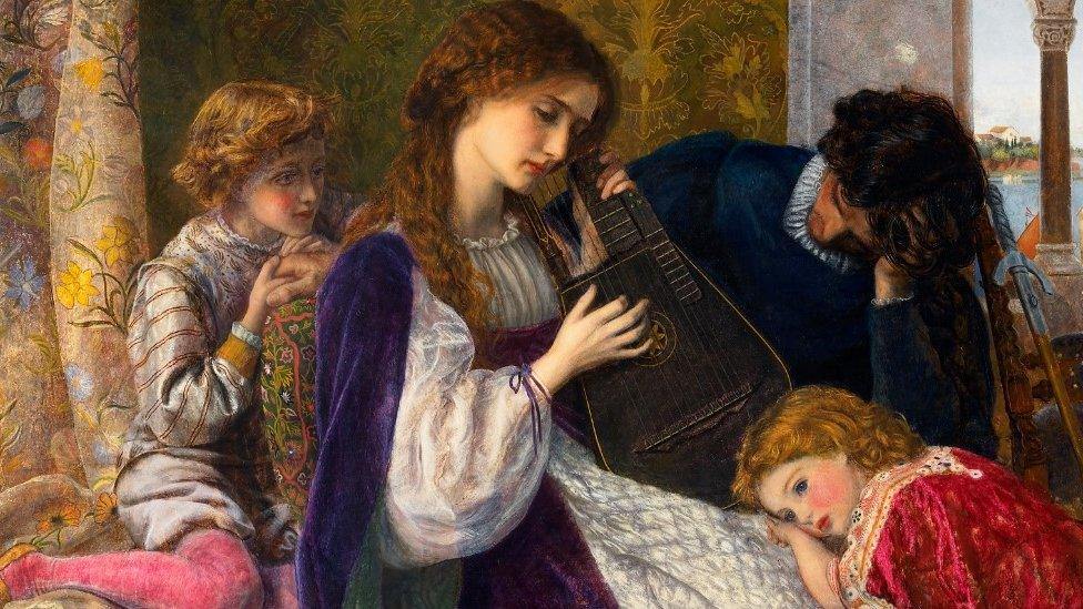 A Music Party, 1864, Arthur Hughes (detail)